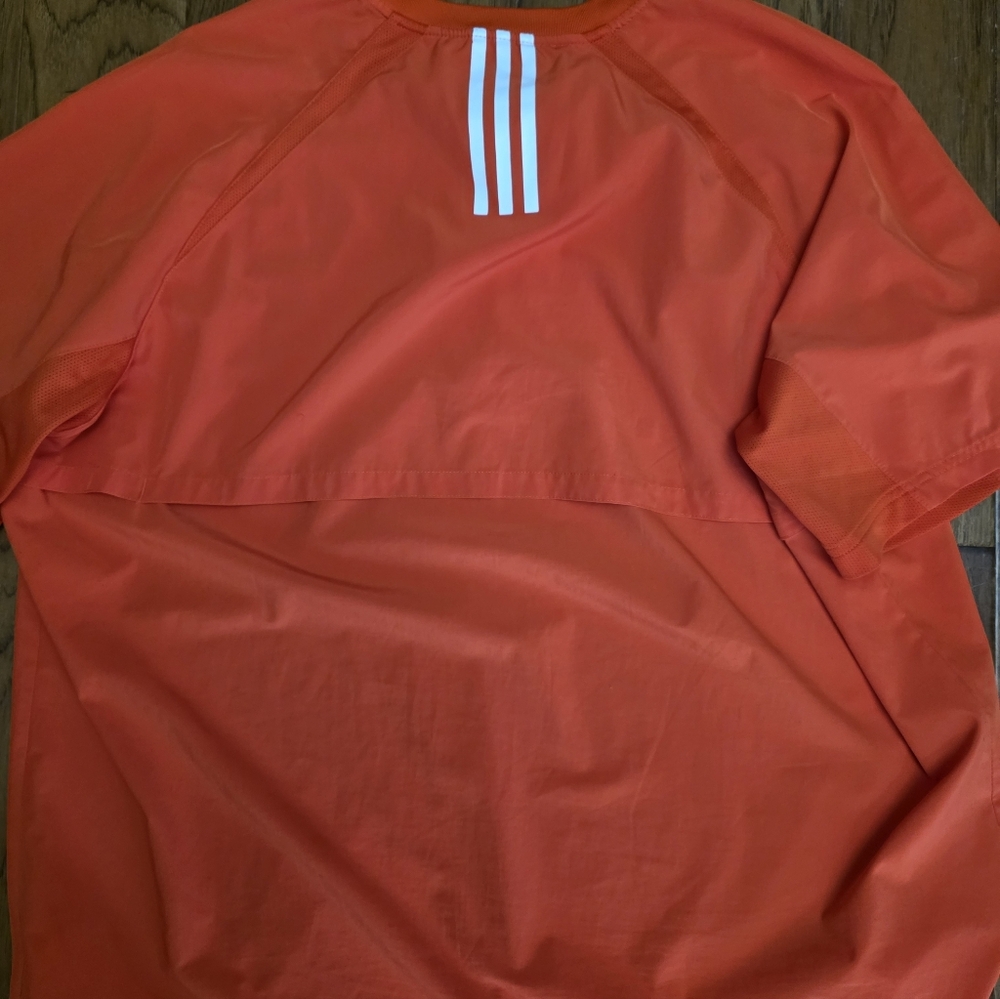 Adidas Orange Quarter Zip Athletic Batting Jacket sz 2XL - Picture 4 of 4
